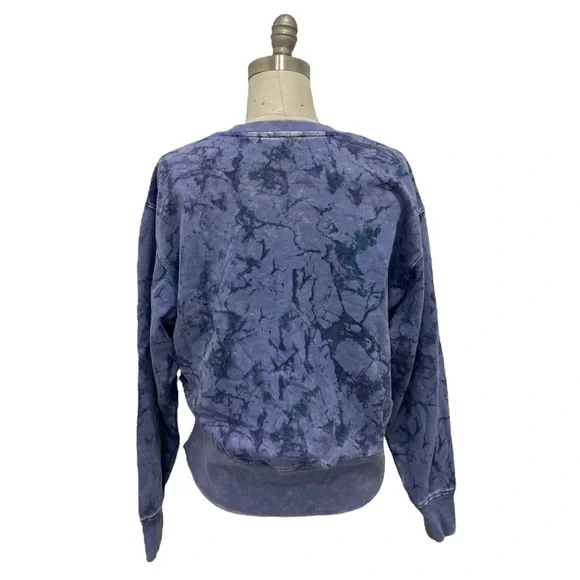 Women’s Tie-Dye Crop Sweater Blue JoyLab Size XS - Picture 3 of 7